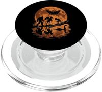 Cryptids Moon Scene Bigfoot Loch Ness Mystery Creatures PopSockets PopGrip for MagSafe
