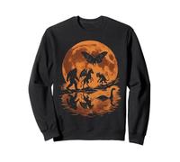 Cryptids Moon Scene Bigfoot Loch Ness Mystery Creatures Sweatshirt
