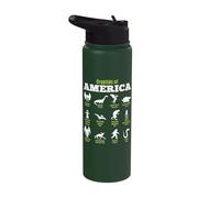 Cryptids of America Mothman Bigfoot Monsters Local Cryptids Stainless Steel Insulated Water Bottle