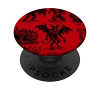 Cryptids Vintage Illustration Cryptozoology Art PopSockets Adhesive PopGrip