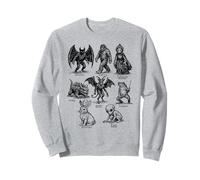 Cryptids Vintage Illustration Cryptozoology Art Sweatshirt