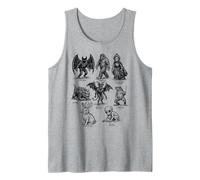 Cryptids Vintage Illustration Cryptozoology Art Tank Top