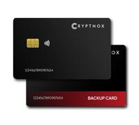 Cryptnox Crypto Wallet Pack of 2 - Secure Crypto Wallet Cold Storage for Bitcoin, Ethereum, Nfts & More Coins - Biometric Pairing - Encrypted NFC Tap to Sign - Bonus FIDO2 Security Key Functionality