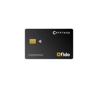 Cryptnox FIDO Card - Fido2 Certified - Security Key for iPhone - NFC Communication - Passwordless or 2FA authentication - FIDO2 (CTAP2) & U2F(CTAP1) (Black)