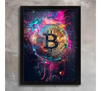 Crypto Bitcoin Print Poster Picture Bitcoin Artwork Print Office Home Bitcoin Poster A2 - Wall Art Home Decor Movie Poster Canvas Film Cinema Retro Vintage Cult Classic Nostargic Saga Modern reprint