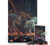 Crypto Bulls Vs Bears 1000 Piece Jigsaw Puzzles for Adults Jigsaw Creative Play High Def Print Real Challenge Birthday Art Gift (50x75cm)