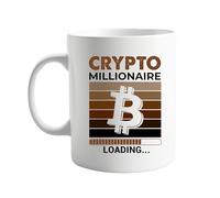 Crypto Millionaire Loading 11oz Mug - Funny Coffee Cup for Crypto Enthusiasts, Blockchain Investors, and Bitcoin Traders - Great Gift for Entrepreneurs and Cryptocurrency Lovers, For Him or Her