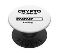 Crypto Millionaire Loading Digital Currency Investor PopSockets Adhesive PopGrip