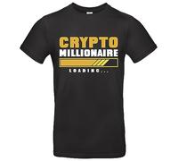 Crypto Millionaire Loading Men's T-Shirt Crypto Bitcoin Shirt, black, M