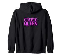 Crypto Queen For Women in Cryptocurrency Blockchain Sector Zip Hoodie