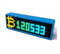 Crypto Tracker LED Price Displayer for Currency Stocks and Futures, Custom Icons, No VPN Required, Cryptocurrency Ticker for Home Office and Business