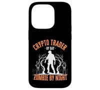 Crypto Trader by Day Zombie by Night Funny Halloween Creepy Case for iPhone 14 Pro