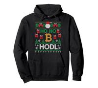 Cryptocurrency Ho ho Hodl Bitcoin Ugly Christmas Sweater Pullover Hoodie