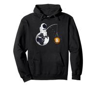 Cryptocurrency Talk Bitcoin To The Moon BTC Space Man Merch Pullover Hoodie