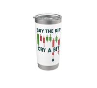 Cryptocurrency Trading Crypto Trader Buy the Dip Cry a Bit Stainless Steel Insulated Tumbler