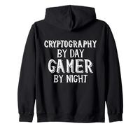 Cryptography By Day Gamer By Night Costumes For Cryptography Zip Hoodie