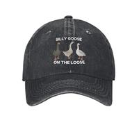 Cryptomancy Funny Silly Goose Hat Silly Goosee On The Loose Hat for Women Dad Hats Funny Hats, Black, One Size