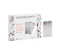 Cryptosteel Cassette Solo - Fireproof Stainless Steel Seed Phrase Wallet - Secure Backup for Bitcoin & Crypto Wallets - Protects 12/24-Word BIP39 Recovery Keys