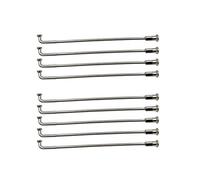 CRYSEU Bicycle Spokes 9G-10G Diameter 3.5mm-3.2mm J-Bend Sliver Color Motorcycle Spokes 304 Stainless Steel Material Round Body Electric(Length 125mm)