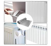 CRYSEU Foil Insulation Roll, Radiator Heat Reflector Foil Insulation Roll 1m 2m Self-Adhesive Double Sided Sticky Pads Energy Saving Radiator Cover Insulation Foil Film(1x10m)