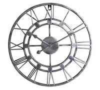 CRYSEU Pendulum Wall Clock, Metal Roman Numeral Wall Clock Silent Indoor Outdoor Multiple Sizes Multicolor(D,S)