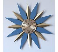 CRYSEU Pendulum Wall Clock, Metal Skeleton Frame Arab Numeral Wall Clock Silent Non-Ticking 50-60cm(S)