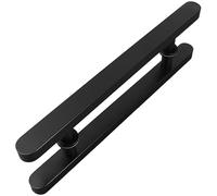 CRYSEU Stainless Steel Push Pull Door Handle, Modern Door Hardware Replacement Set, H Shaped Shower Glass Door Handles(Black,100cm/39 3/8" Length)