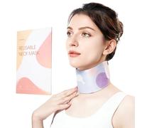 Cryslora Anti-Aging Neck Wrinkle Patches, Anti Wrinkle Neck Mask for Thighting and Firming, Reusable and Adjustable, Use with Cream (Purple)