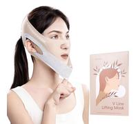 Cryslora Resusable Double Chin Reducer, Anti-slip Chinology Mask, Chin Strap for Sleeping, V Line Face Lifting Mask for Women (Brown)