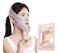 Cryslora Resusable Double Chin Reducer, Anti-slip Chinology Mask, Chin Strap for Sleeping, V Line Face Lifting Mask for Women (Pink)