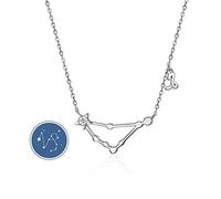 CRYSLOVE 12 Constellation Pendant Necklace Minimalist Crystal Horoscope Astrology Pendant Necklace Birthday Gifts for Women Girls