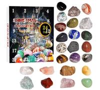 Crystal 2024 - Natural Crystal Countdown Calendar 2024,Holiday, Collectible Gem Stones for Table Decor