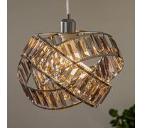 Crystal Lampshade 3-Tier Interlocking Lamp Shade Modern Pendant Light Fixture Crystal Effect Lampshade 31cm