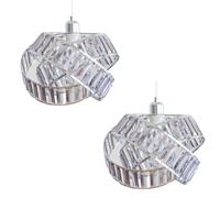 Crystal 3 Tier Interlocking Lamp Shade 31cm Assorted Colours