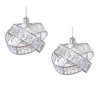 Crystal 3 Tier Interlocking Lamp Shade 31cm Assorted Colours