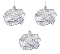 Crystal 3 Tier Interlocking Lamp Shade 31cm Assorted Colours