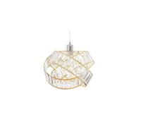 Crystal 3 Tier Interlocking Lamp Shade 31cm Gold Finish