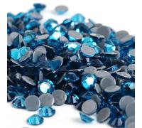 Crystal AB Hotfix Rhinestones Glass Iron On for Nail Art Sewing Fabric Decoretion(Blue Zircone,Ss30 288pcs)