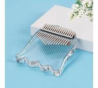 Crystal Acrylic Thumb Piano with Engraved Notes Kalimba 17 Key with Tune Hammer, Learning Guidance, Finger Piano for Travel School(Thumbnail C)