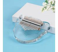 Crystal Acrylic Thumb Piano with Engraved Notes Kalimba 17 Key with Tune Hammer, Learning Guidance, Finger Piano for Travel School(Thumbnail B)