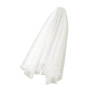 Crystal-Adorned Bridal Veil, Pearls Decoration, Hair, Cream | Lightweight Airy Hair Accessory for Bride, Soft Sheer Fabric, Outdoor Event, Comfortable All-Day Wedding Ceremonies