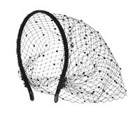 Crystal Adorned Flapper Styles Hairband With Delicate Meshes Veils Covering For Banquets And Photoshoots