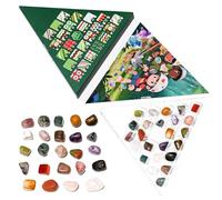 Crystal Advent Calendar 2025 - 24 Day Christmas Countdown Gems, Healing Energy Crystal Stone Collection Set For Women Adults Teens, Decorative Mineral Box For Holiday Parties In The Home