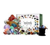 Crystal Advent Calendar 2025, 24 Days Chakra Crystals Healing Stones, Natural Rock And Gemstones For Learning, Collecting, Christmas Advent Calendar Gift for Girls Boys