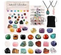 Crystal Advent Calendar 2025,24 Days Natural Crystal Minerals & Fossils Gemstones Christmas Countdown Advent Calendars for Kids,Enthusiasts Rock Collection for Kids Girls Boys Women Men Adult