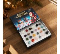 Crystal Advent Calendar 2026,24 Days Gemstone Advent Calendar | 24-Day Christmas Countdown with Gemstones,Great for Rock Collectors & Geology Fans