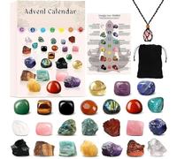 Crystal Advent Calendar Christmas 2025, 24 Days of Healing Energy & Holiday Magic, Chakra Crystals & Natural Healing Stones Countdown Calendar, Crystal Decor for Meditation, Yoga (1pcs)