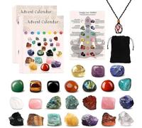Crystal Advent Calendar Christmas 2025, 24 Days of Healing Energy & Holiday Magic, Chakra Crystals & Natural Healing Stones Countdown Calendar, Crystal Decor for Meditation, Yoga (2pcs)