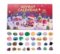 Crystal Advent Calendar for Kids, National Geographic Rock Collection Advent Calendar with 24 Gems and Therapeutic Stones, Gift for Boys Girls Adults