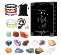 Crystal Advent Calendars 2025, 24 Days Crystal Healing Stone Ornaments Christmas Countdown Calendar, Natural Crystals Jewellery Advent Calendars, Novelty Crystals Bracelet Necklace Countdown Calendar